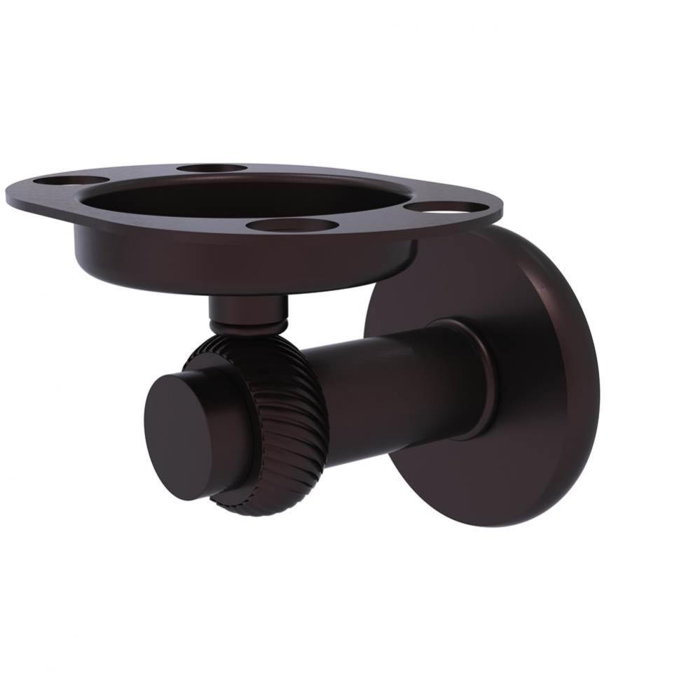 Mercury Collection Tumbler and Toothbrush Holder with Twisted Accents