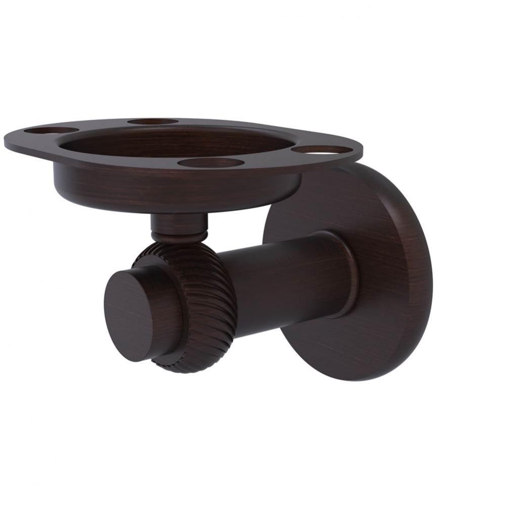 Mercury Collection Tumbler and Toothbrush Holder with Twisted Accents