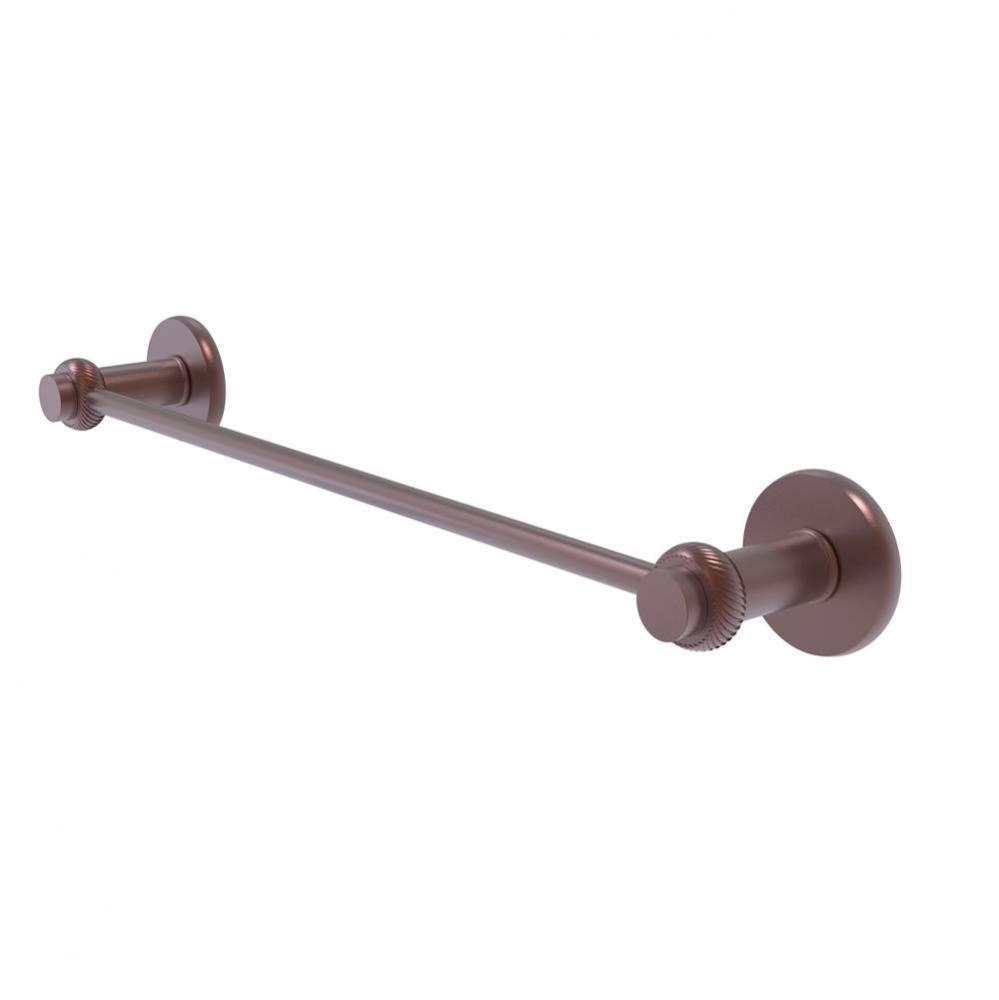 Mercury Collection 24 Inch Towel Bar with Twist Accent