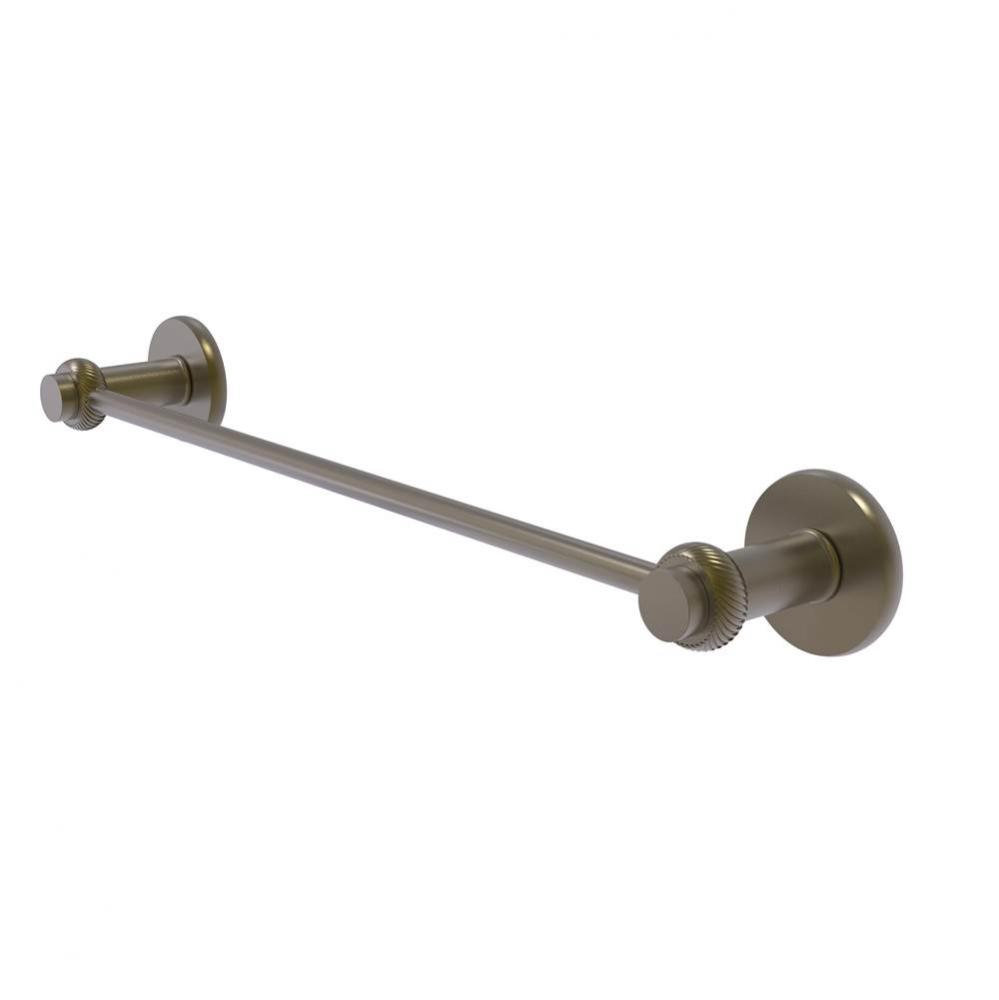 Mercury Collection 36 Inch Towel Bar with Twist Accent