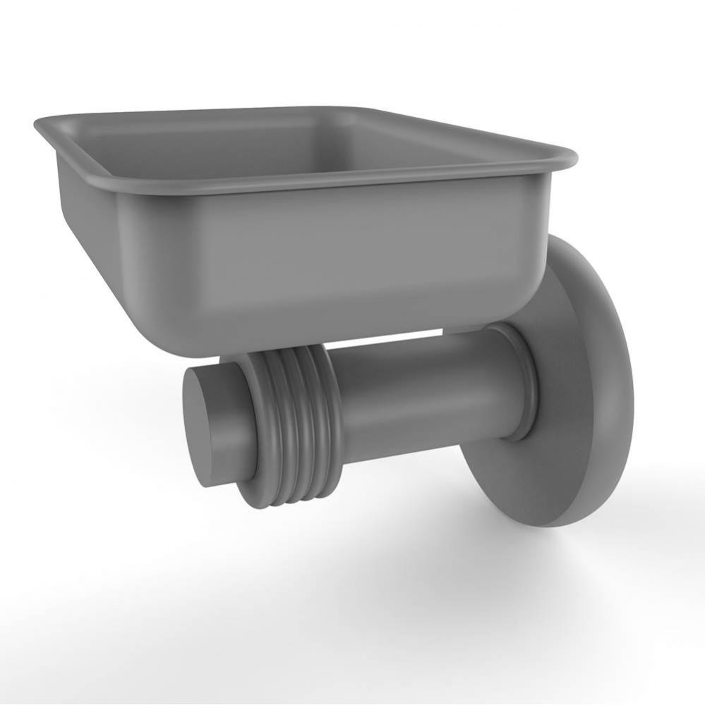 Mercury Collection Wall Mounted Soap Dish with Groovy Accents