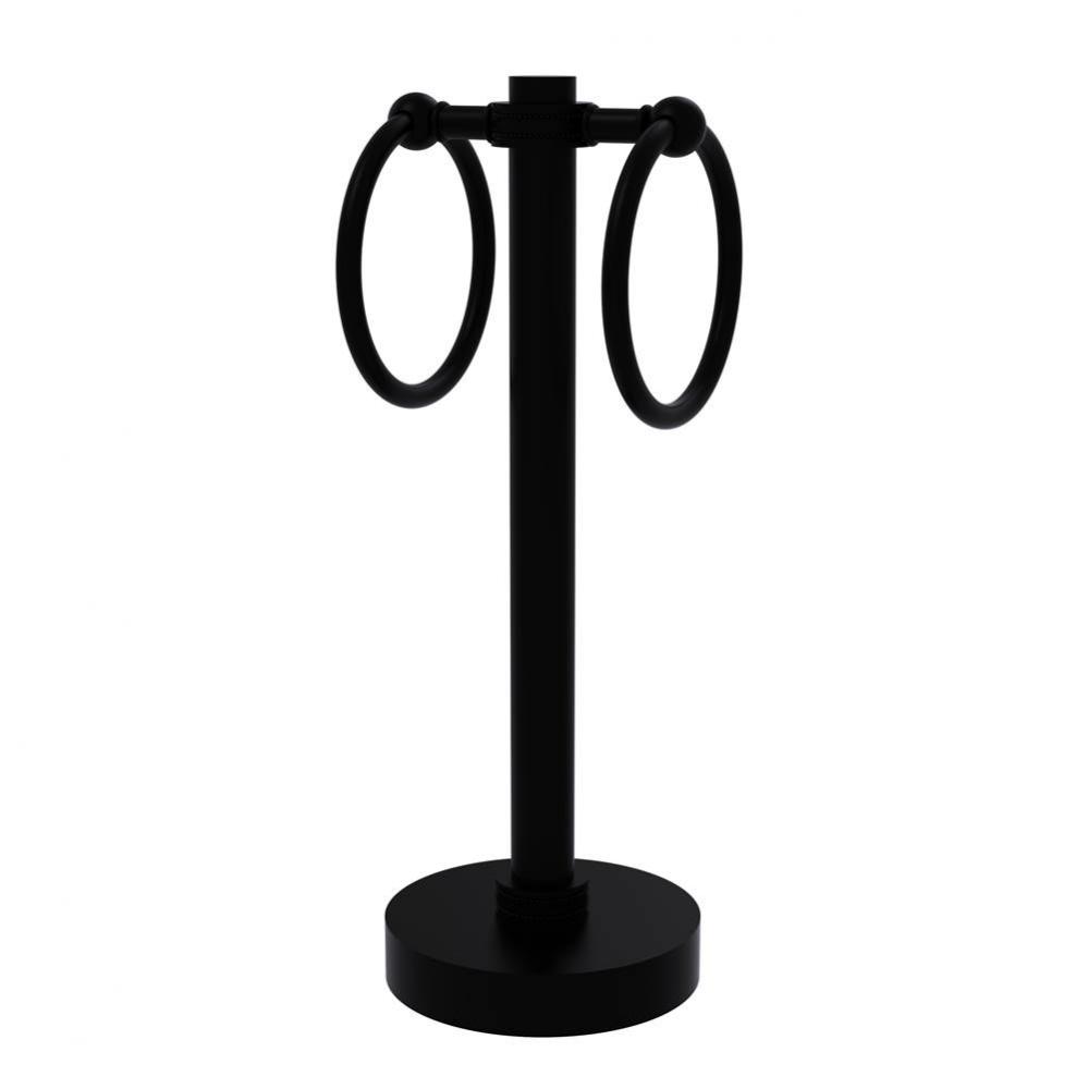 Vanity Top 2 Towel Ring Guest Towel Holder with Dotted Accents