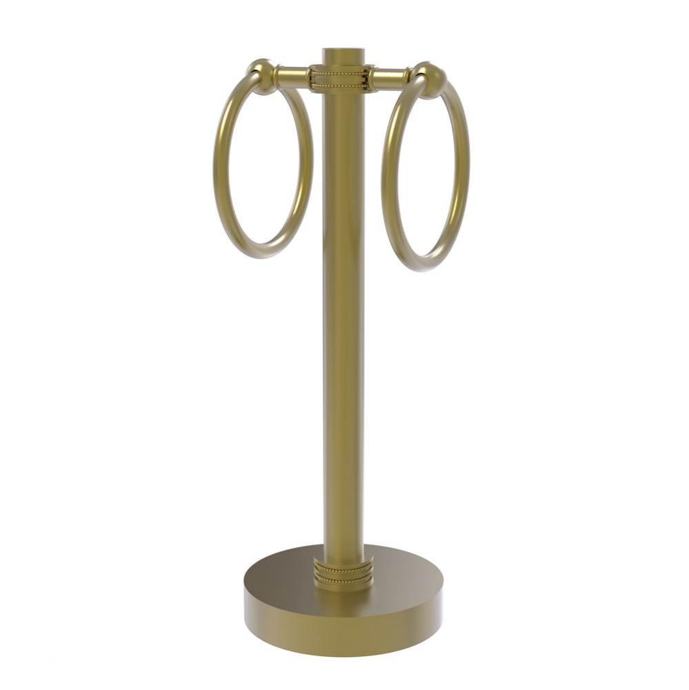 Vanity Top 2 Towel Ring Guest Towel Holder with Dotted Accents