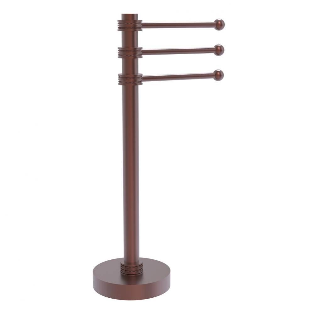 Vanity Top 3 Swing Arm Guest Towel Holder with Dotted Accents