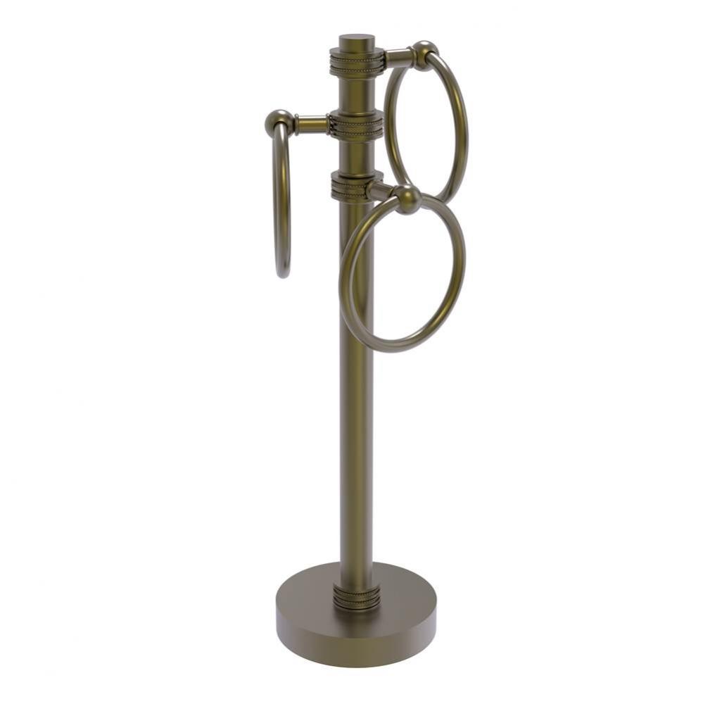 Vanity Top 3 Towel Ring Guest Towel Holder with Dotted Accents