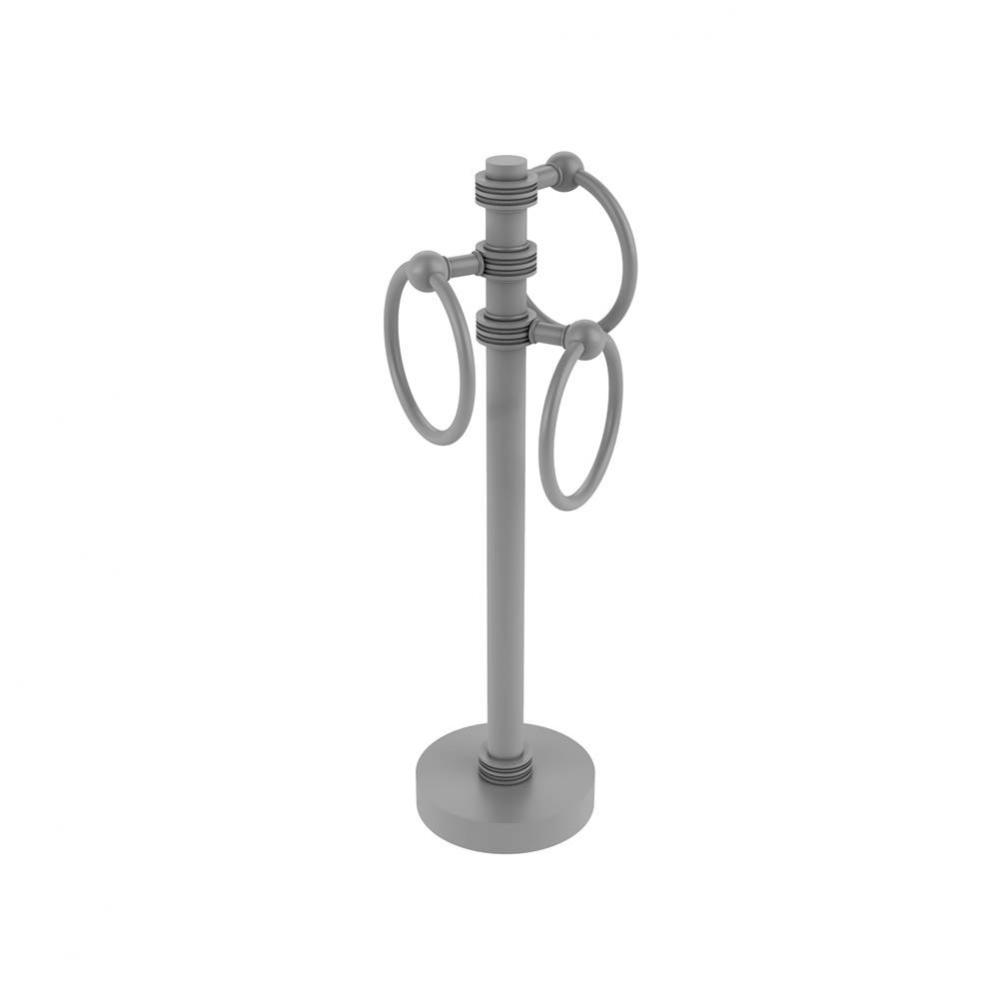 Vanity Top 3 Towel Ring Guest Towel Holder with Dotted Accents