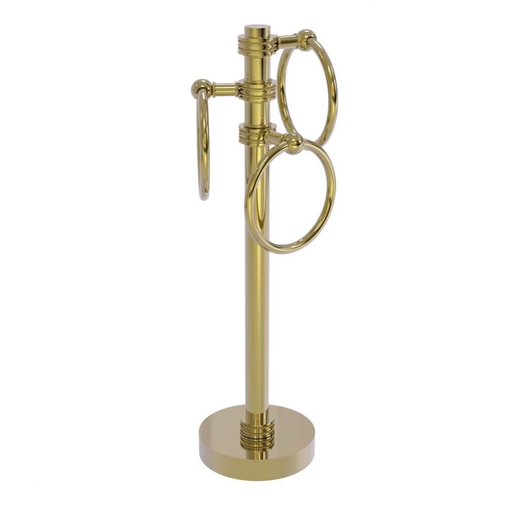Vanity Top 3 Towel Ring Guest Towel Holder with Dotted Accents