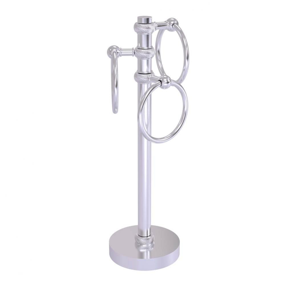 Vanity Top 3 Towel Ring Guest Towel Holder with Twisted Accents