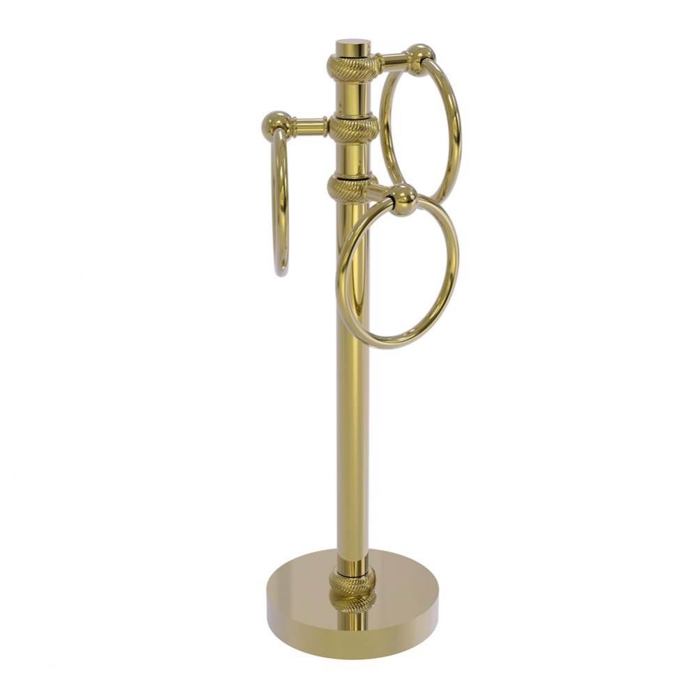 Vanity Top 3 Towel Ring Guest Towel Holder with Twisted Accents