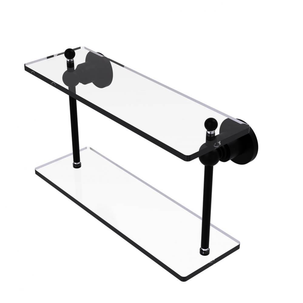 Astor Place Collection 16 Inch Two Tiered Glass Shelf