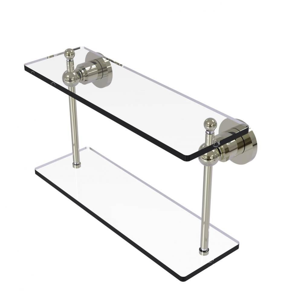 Astor Place Collection 16 Inch Two Tiered Glass Shelf