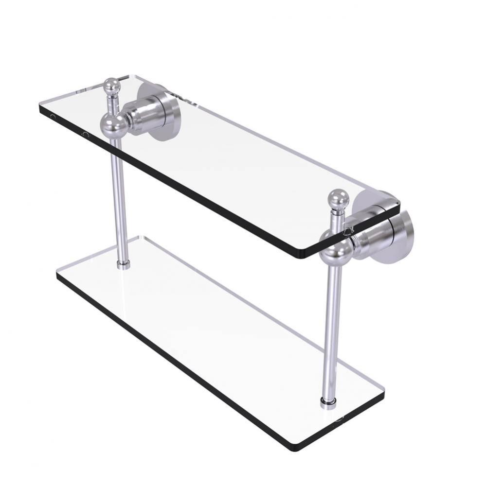 Astor Place Collection 16 Inch Two Tiered Glass Shelf