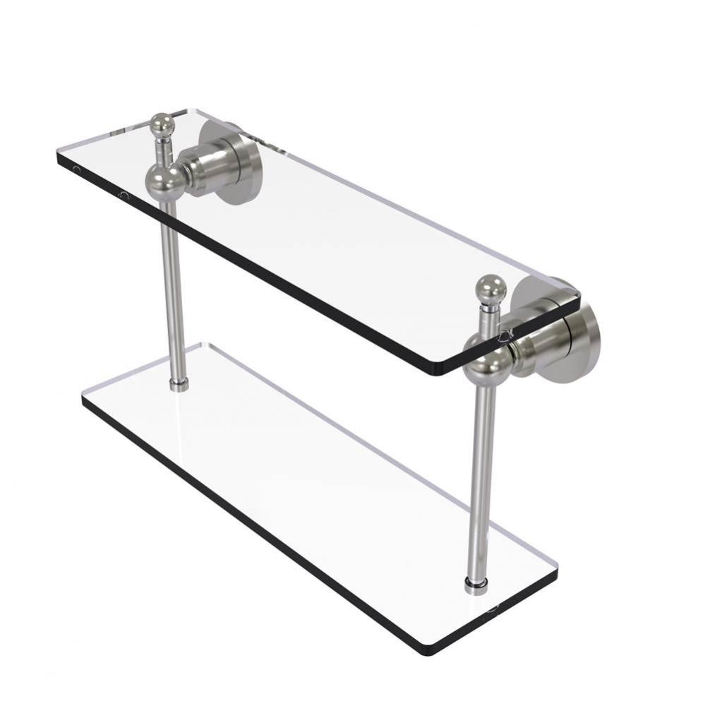 Astor Place Collection 16 Inch Two Tiered Glass Shelf