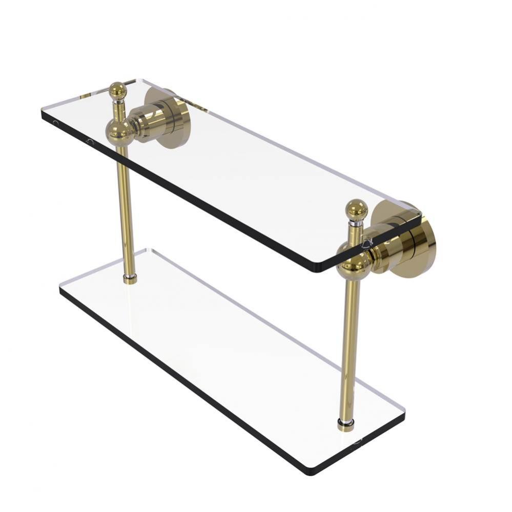 Astor Place Collection 16 Inch Two Tiered Glass Shelf
