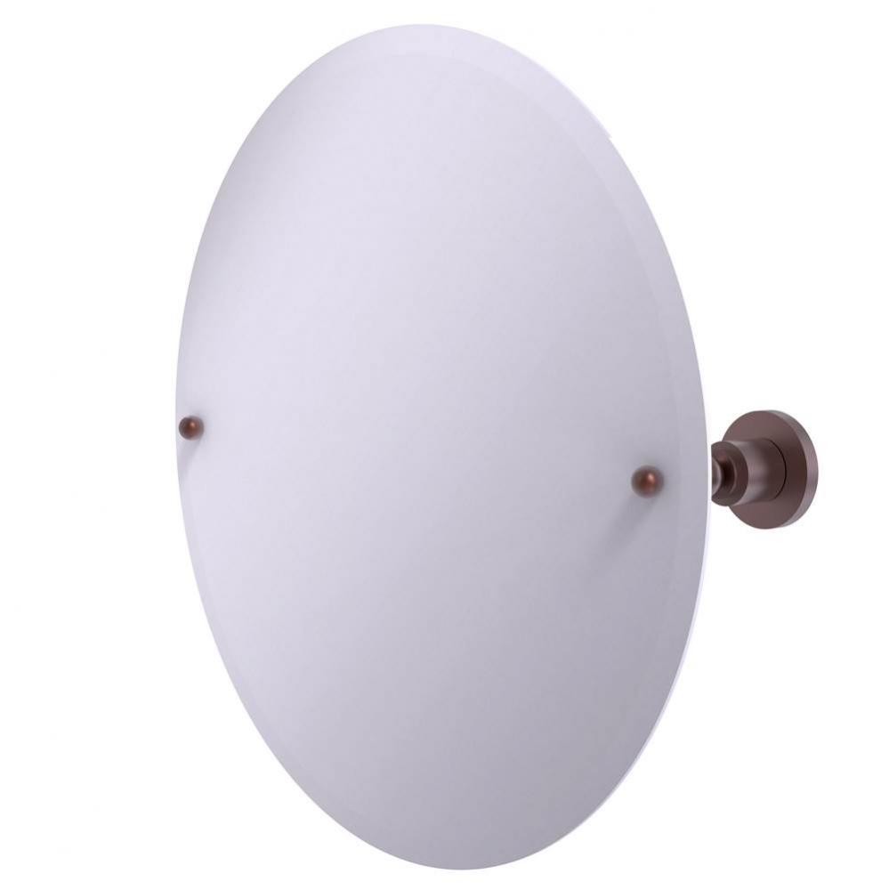 Frameless Round Tilt Mirror with Beveled Edge