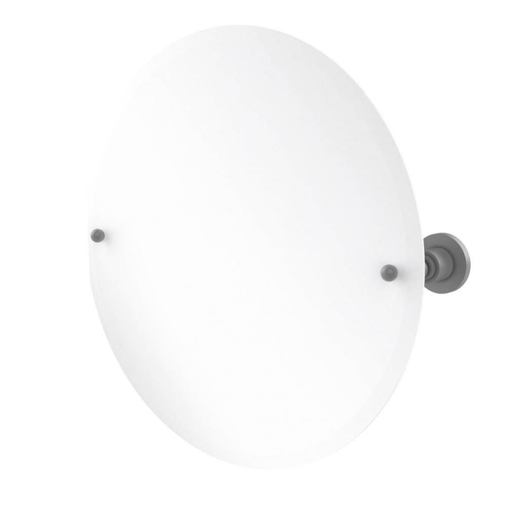 Frameless Round Tilt Mirror with Beveled Edge