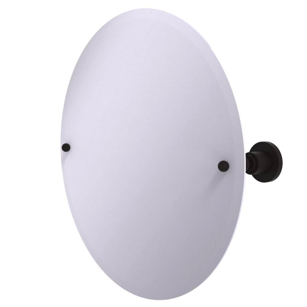 Frameless Round Tilt Mirror with Beveled Edge