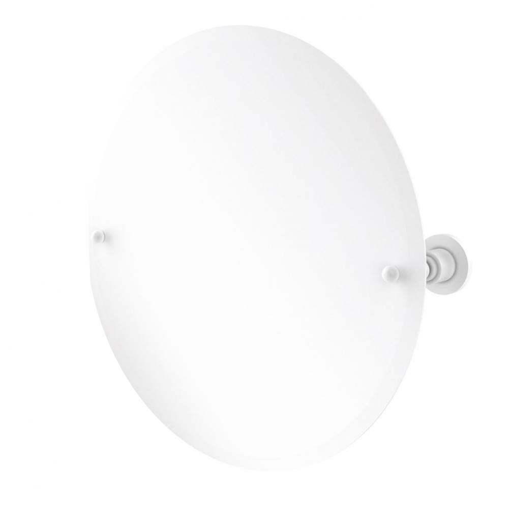 Frameless Round Tilt Mirror with Beveled Edge