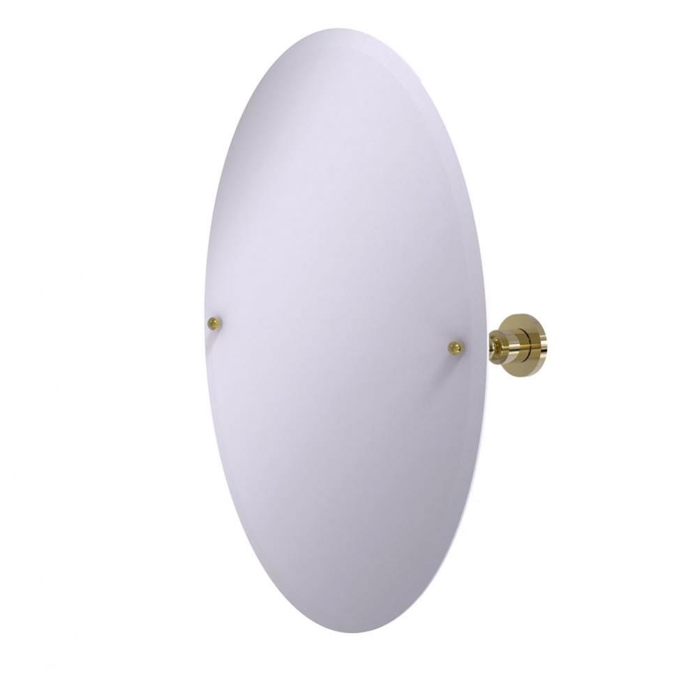 Frameless Oval Tilt Mirror with Beveled Edge