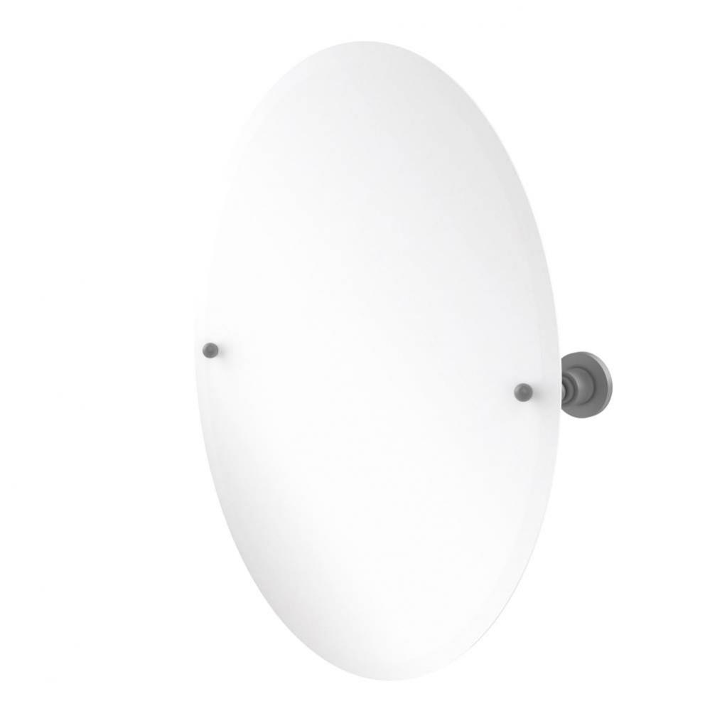 Frameless Oval Tilt Mirror with Beveled Edge