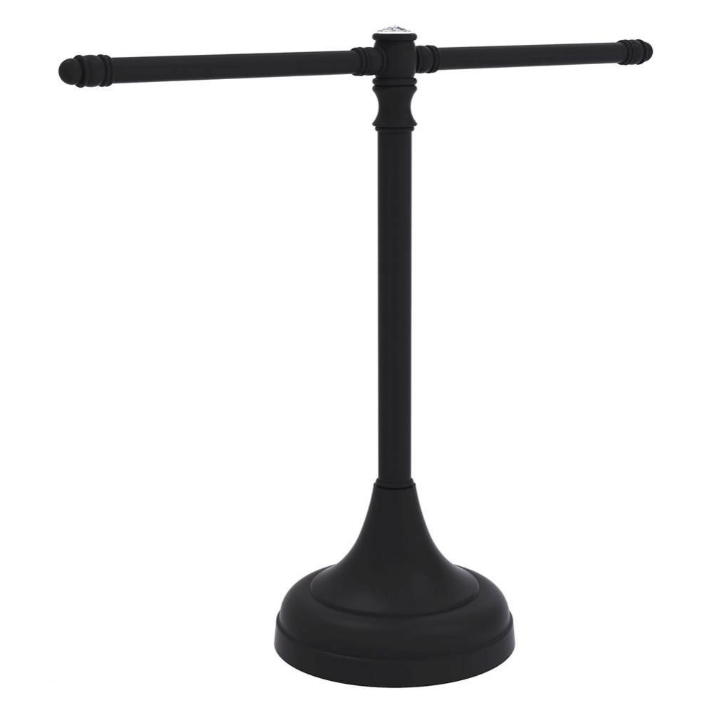 Carolina Crystal Collection Guest Towel Stand - Matte Black