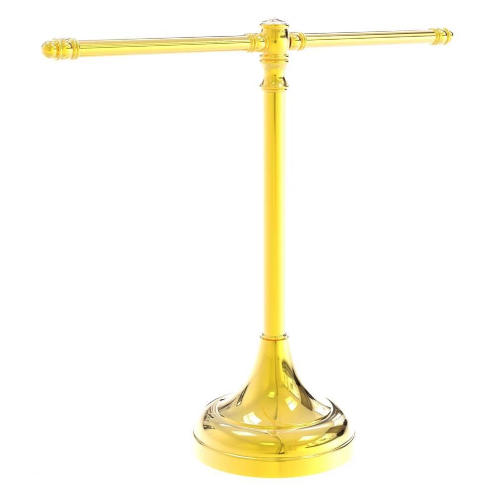 Carolina Crystal Collection Guest Towel Stand - Polished Brass