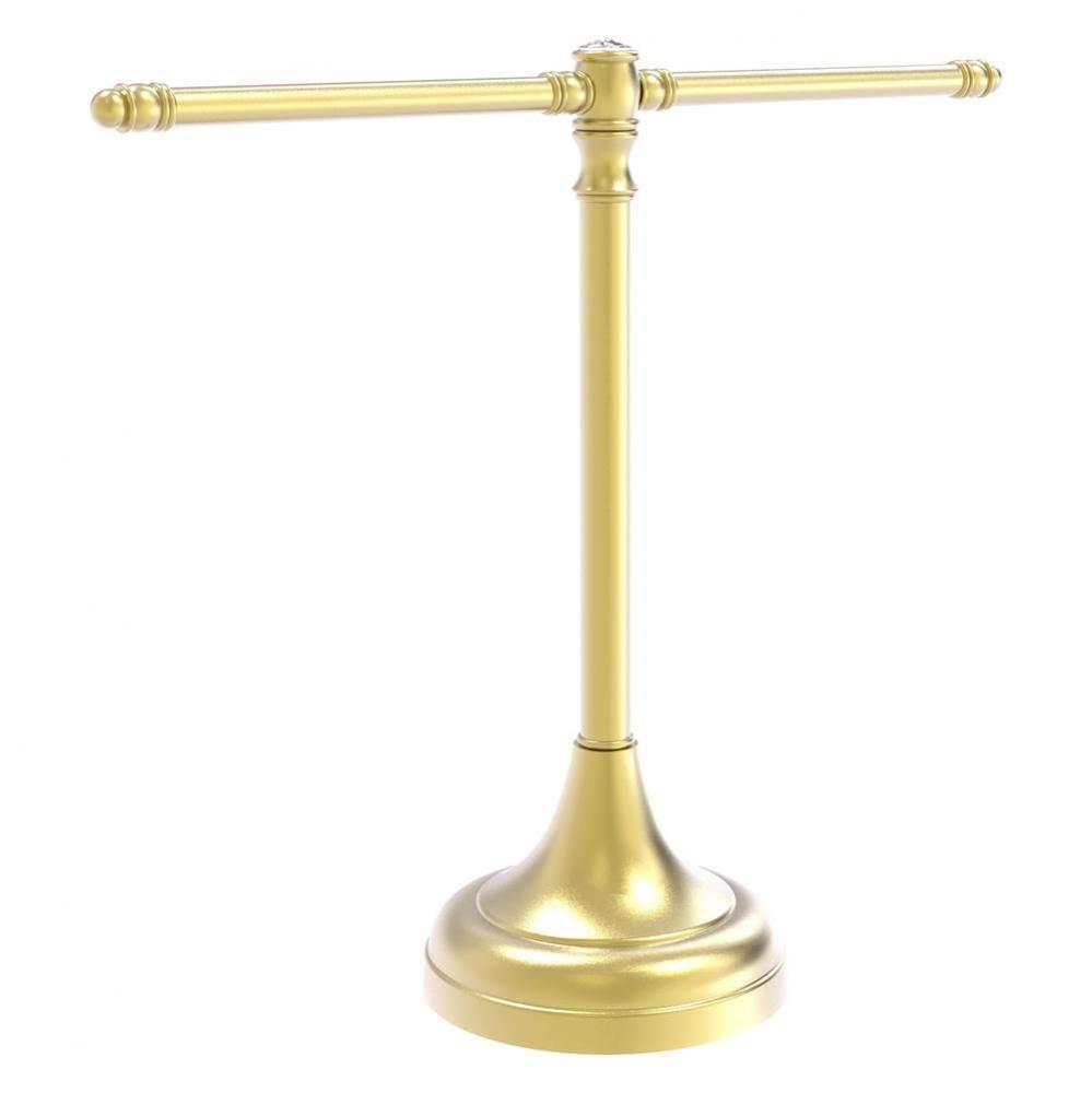 Carolina Crystal Collection Guest Towel Stand - Satin Brass