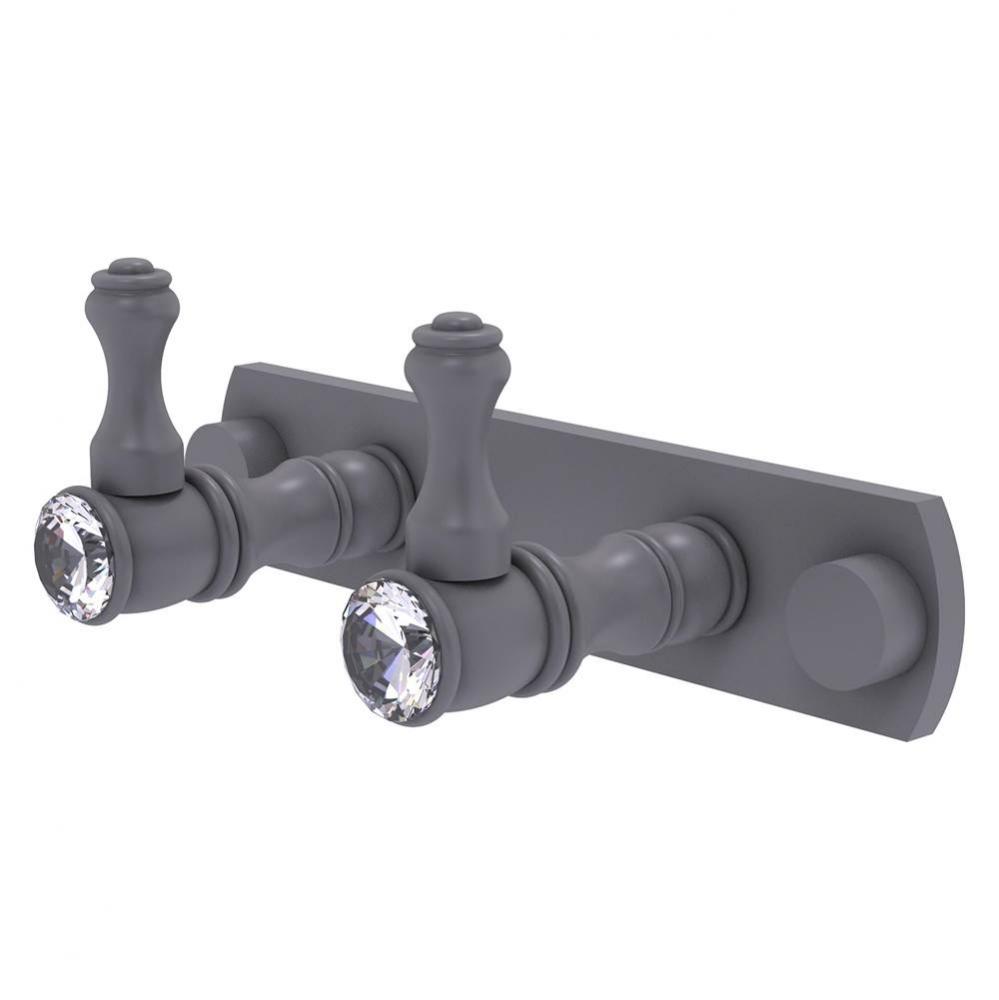 Carolina Crystal Collection 2 Position Multi Hook - Matte Gray