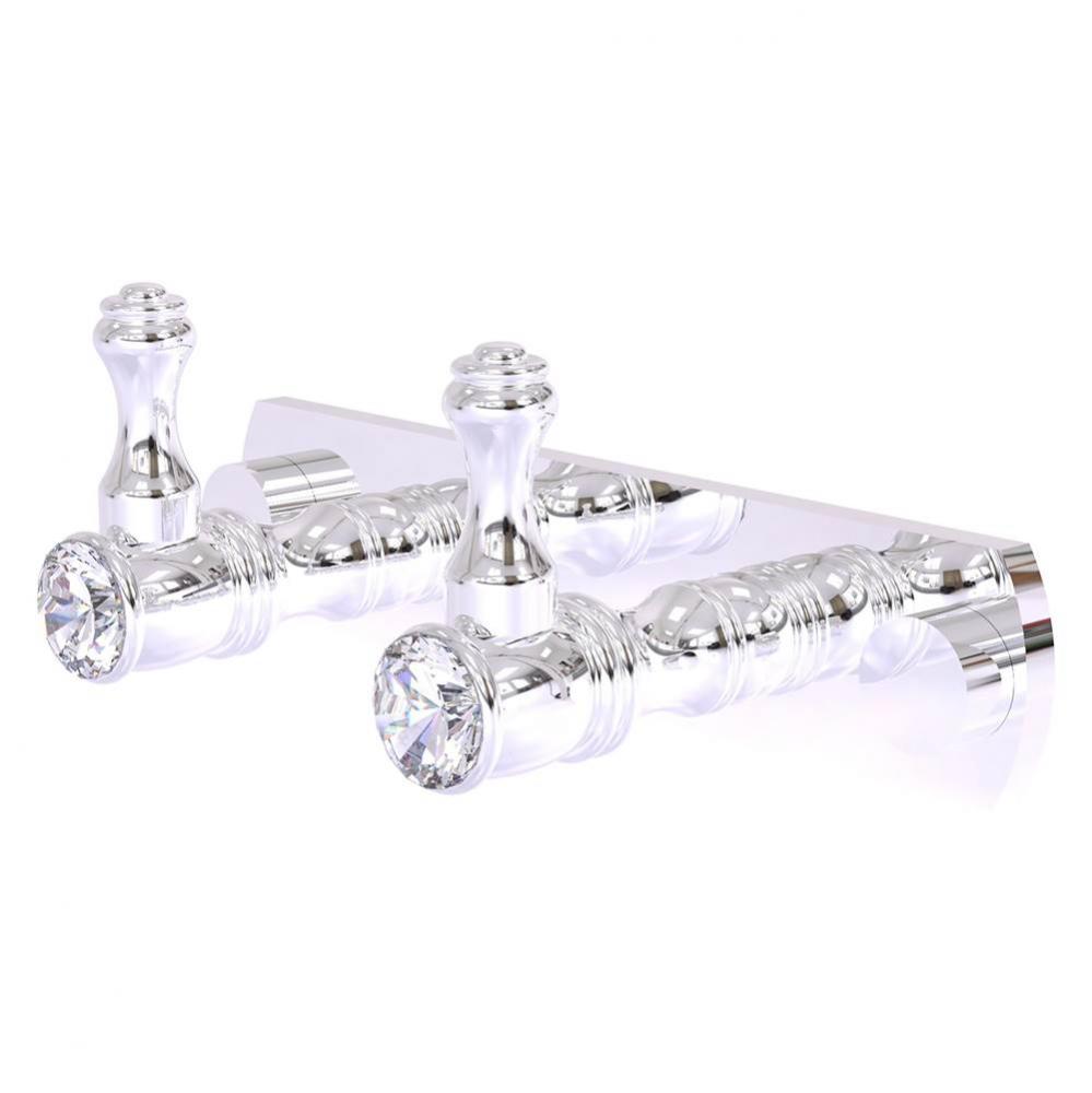 Carolina Crystal Collection 2 Position Multi Hook - Polished Chrome