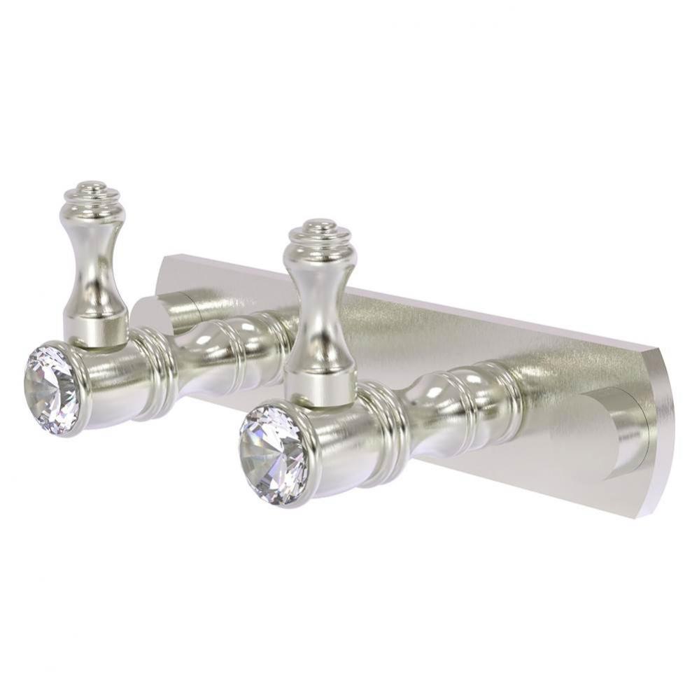 Carolina Crystal Collection 2 Position Multi Hook - Satin Nickel