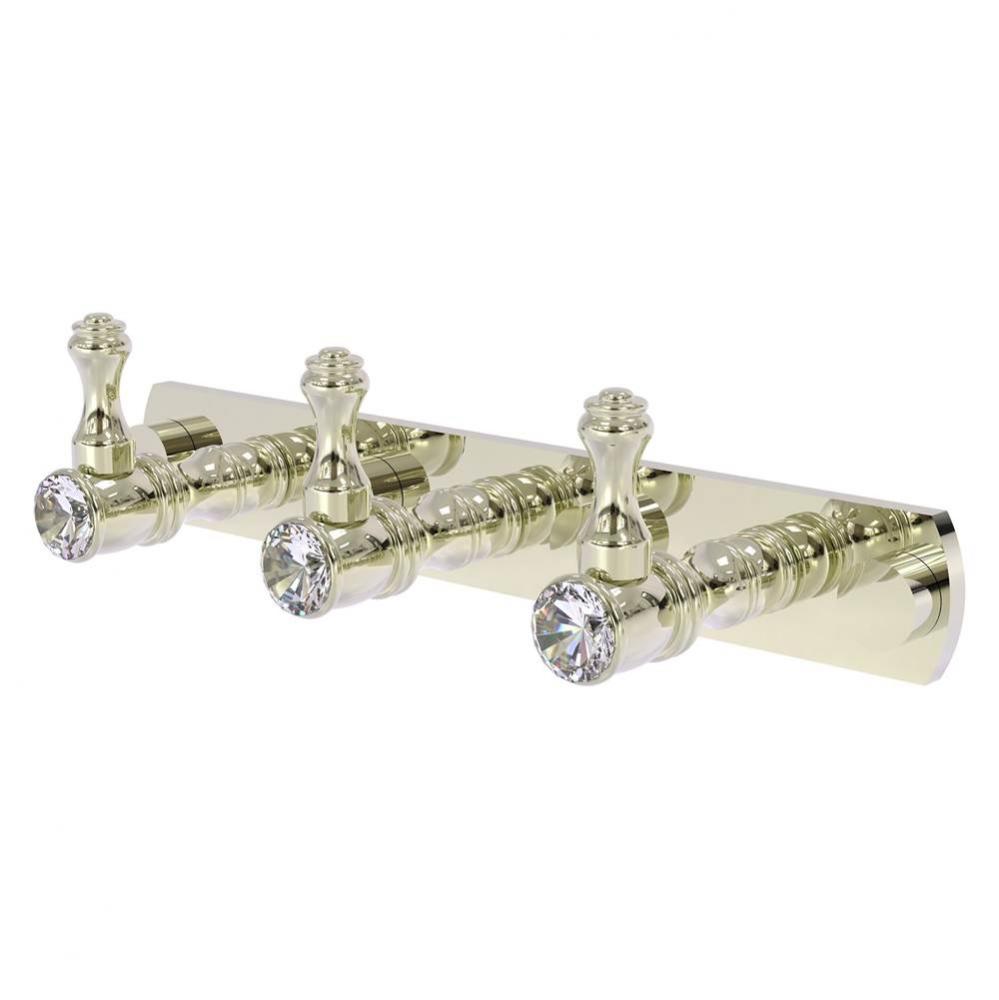 Carolina Crystal Collection 3 Position Tie and Belt Rack - Polished Nickel