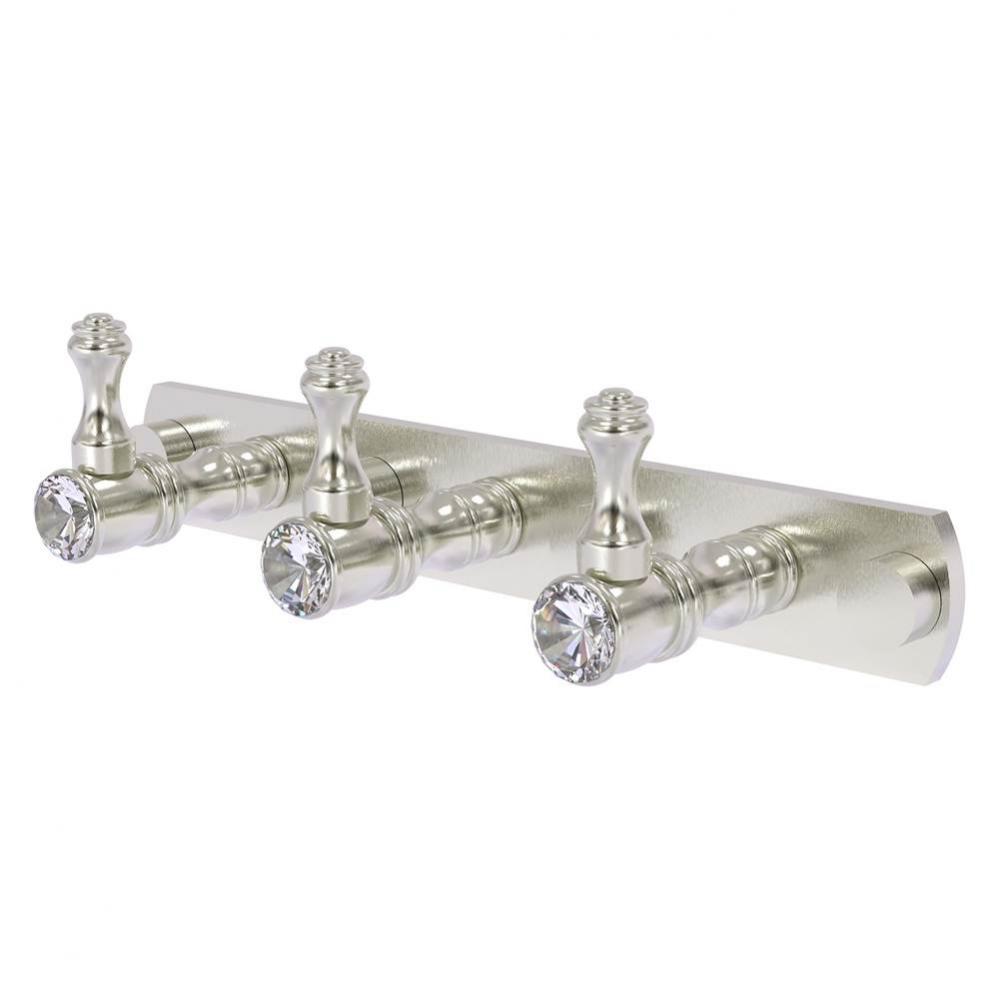 Carolina Crystal Collection 3 Position Tie and Belt Rack - Satin Nickel