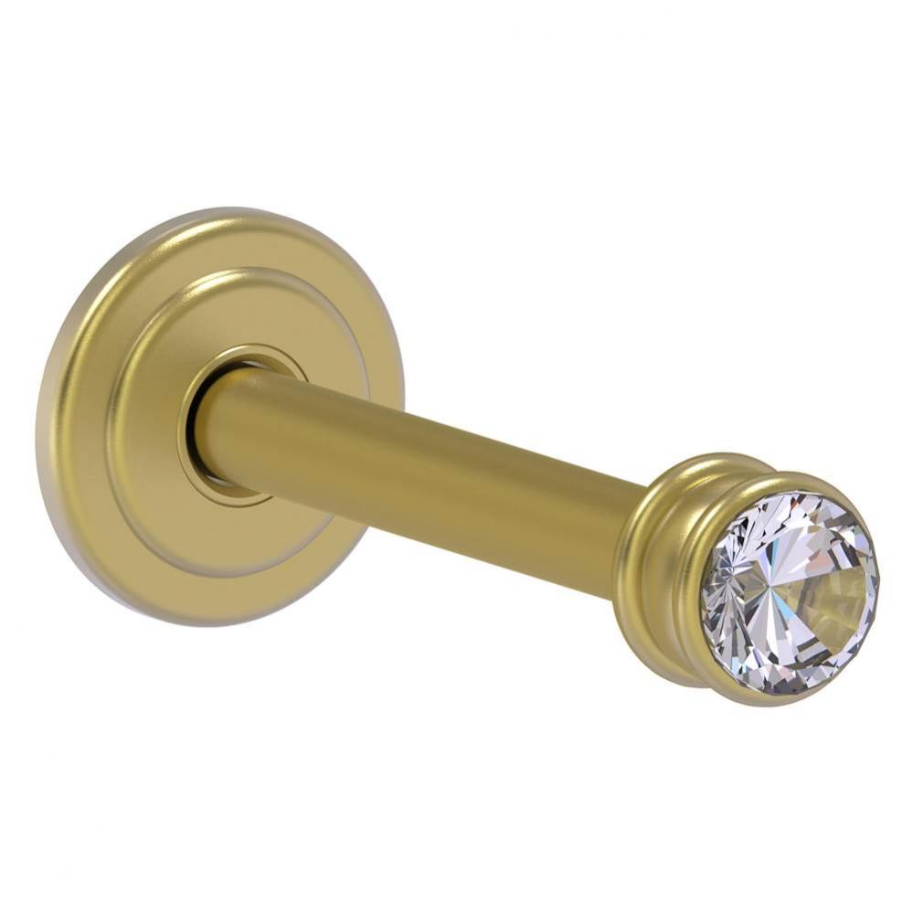 Carolina Crystal Retractable Wall Hook - Satin Brass