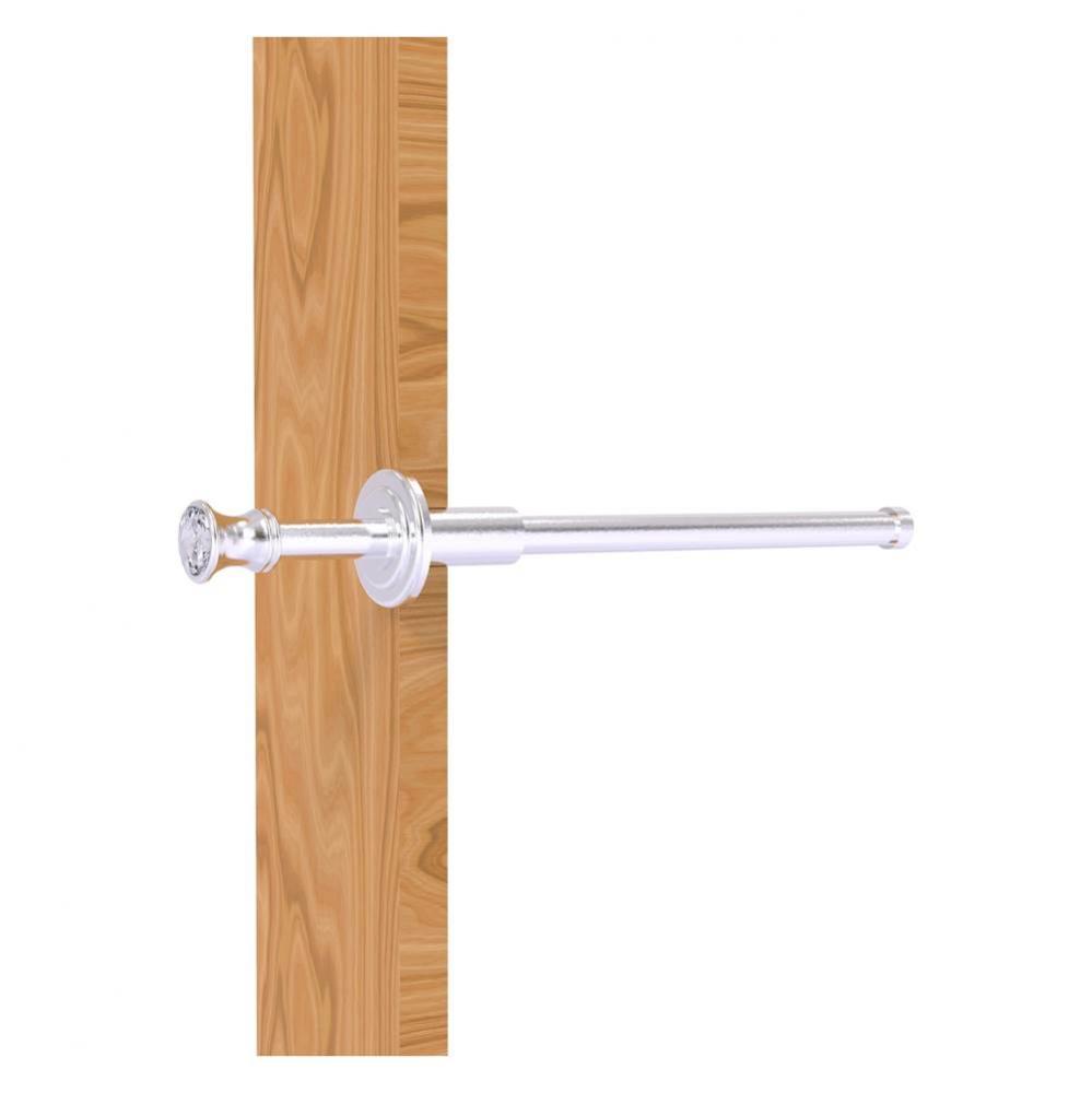 Carolina Crystal Collection Retractable Pullout Garment Rod - Satin Chrome