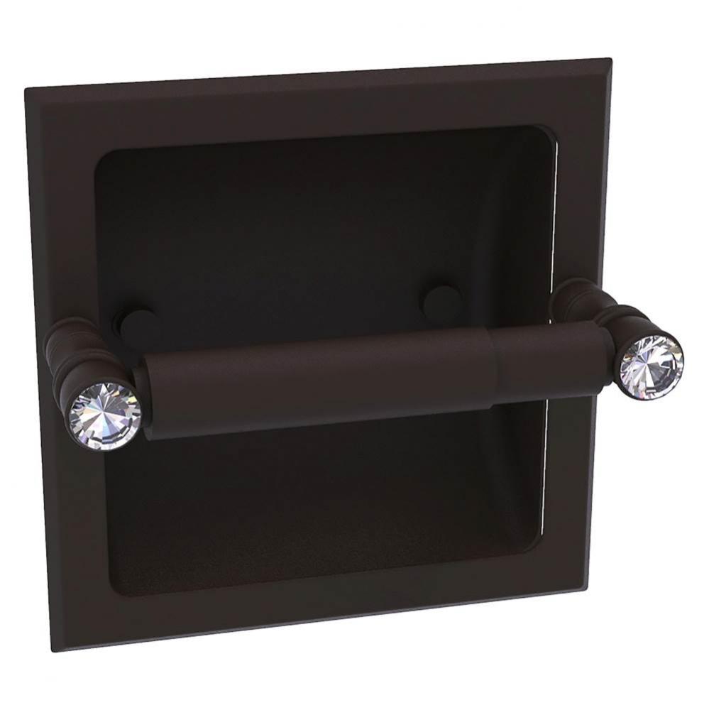 Carolina Crystal Collection Recessed Toilet Paper Holder - Oil Rubbed Bronze
