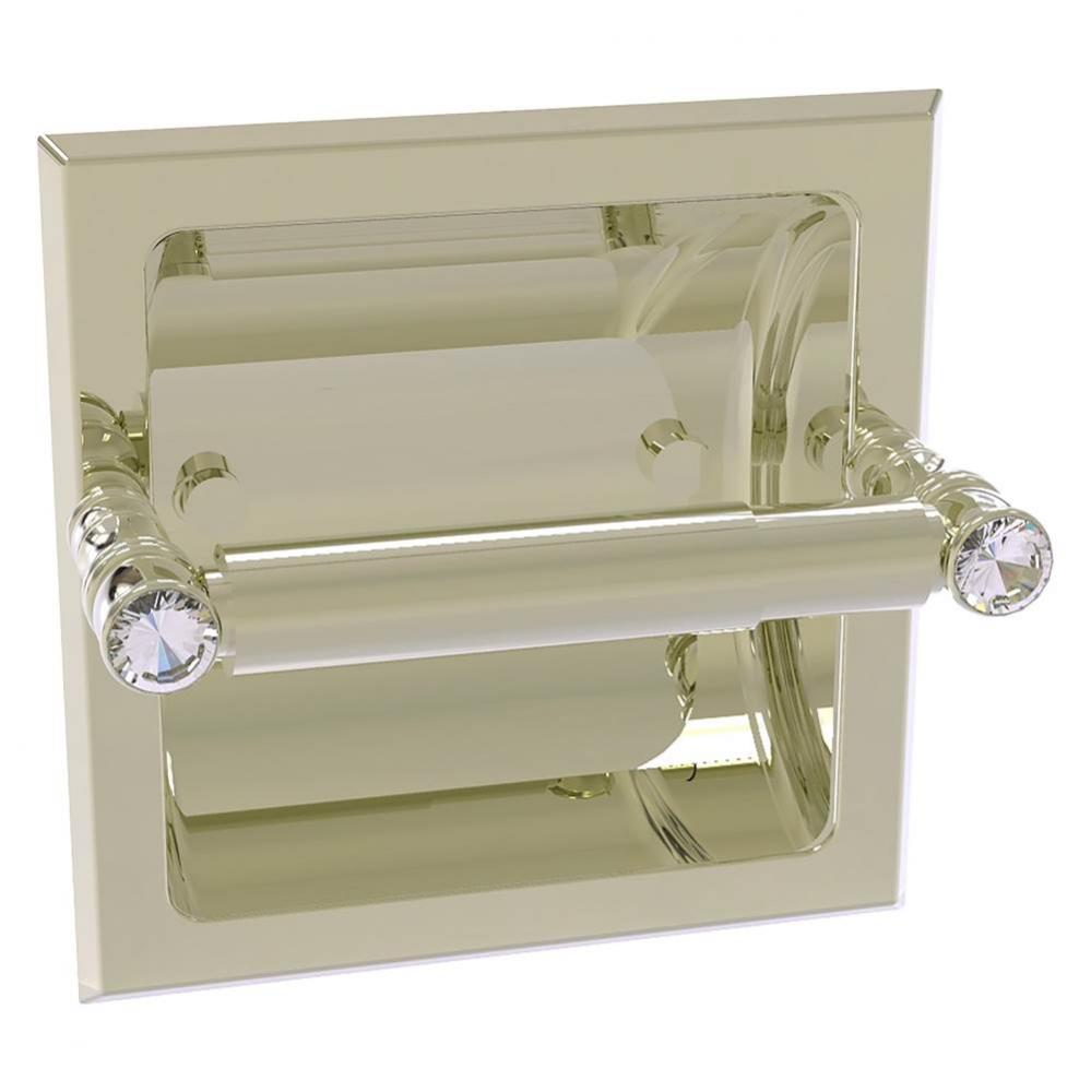 Carolina Crystal Collection Recessed Toilet Paper Holder - Polished Nickel