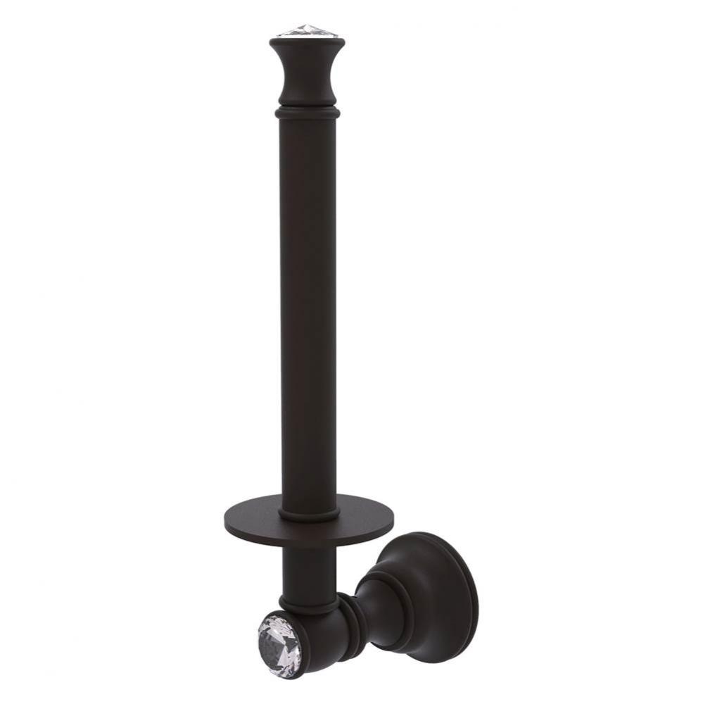 Carolina Crystal Collection Upright Toilet Paper Holder - Oil Rubbed Bronze