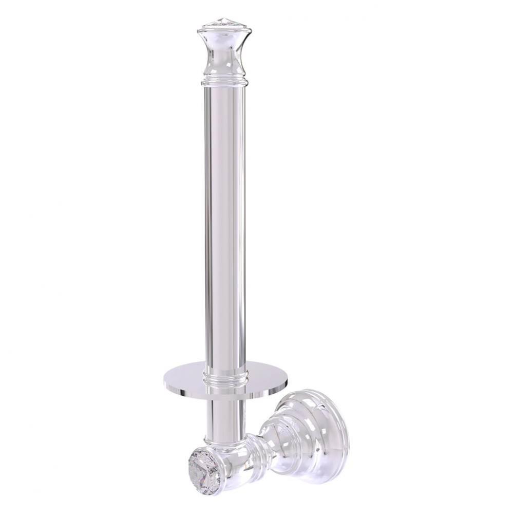 Carolina Crystal Collection Upright Toilet Paper Holder - Polished Chrome