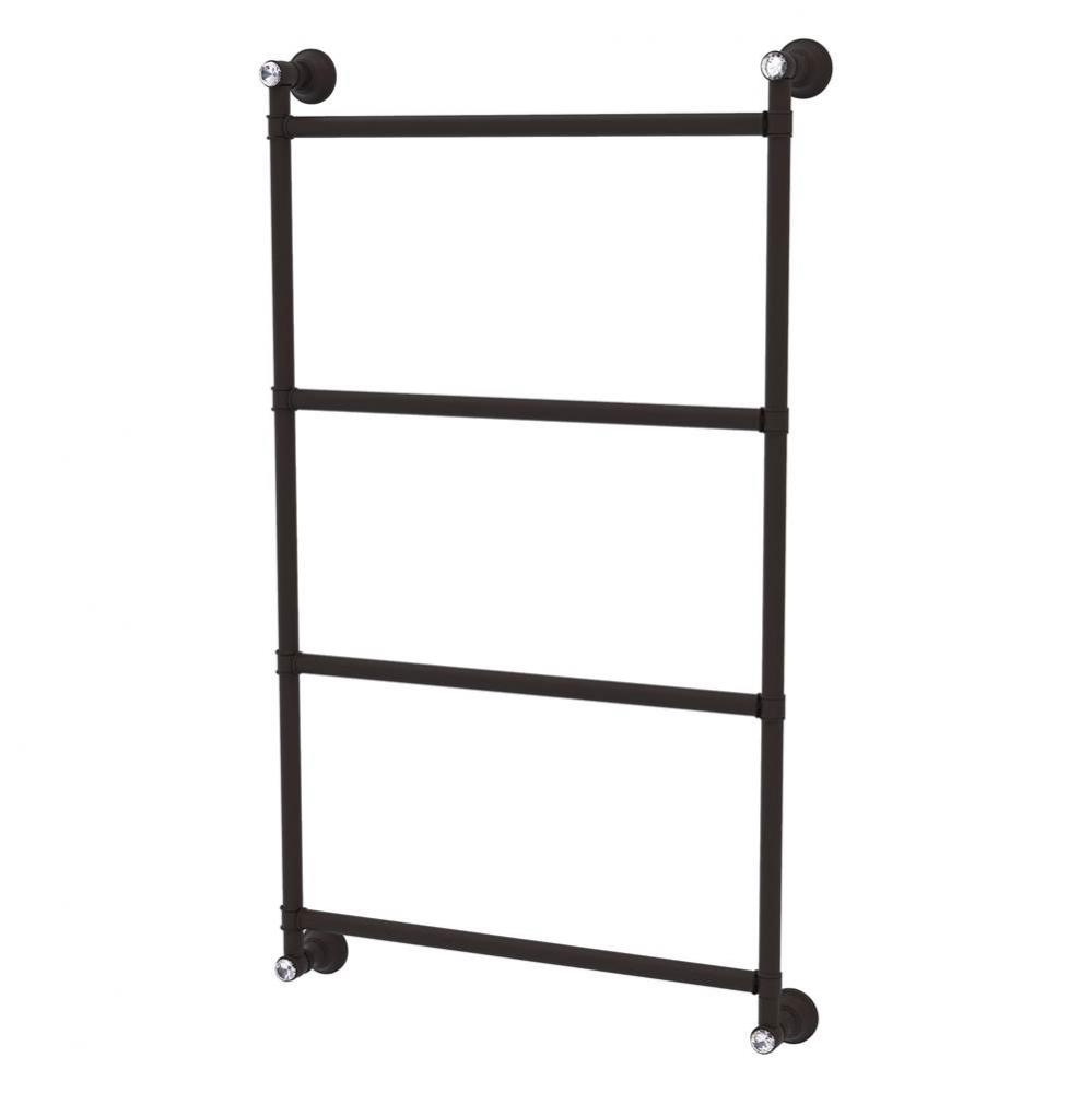 Carolina Crystal Collection 4 Tier 18 Inch Ladder Towel Bar - Oil Rubbed Bronze