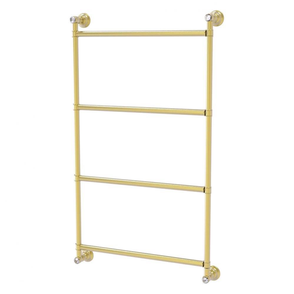 Carolina Crystal Collection 4 Tier 18 Inch Ladder Towel Bar - Satin Brass
