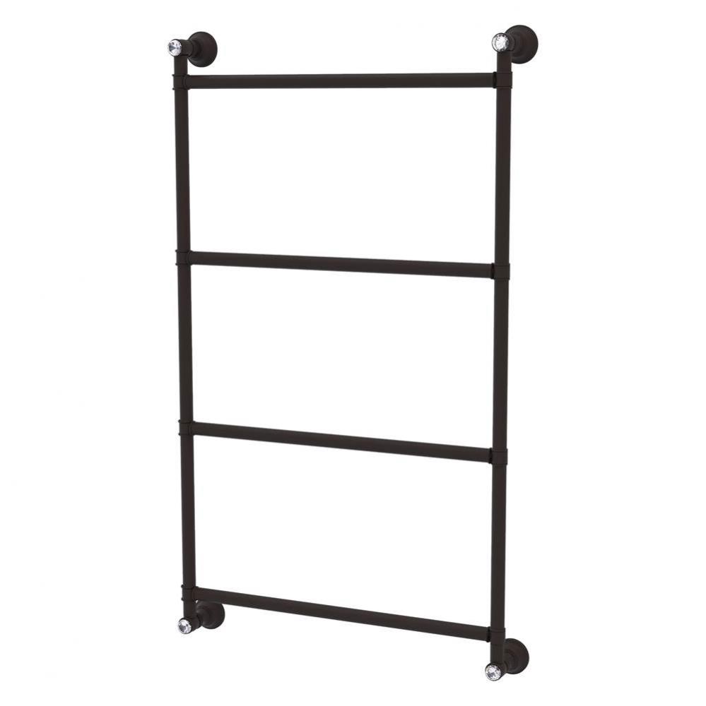 Carolina Crystal Collection 4 Tier 36 Inch Ladder Towel Bar - Oil Rubbed Bronze