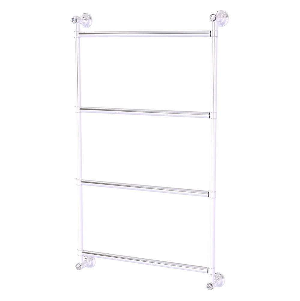 Carolina Crystal Collection 4 Tier 36 Inch Ladder Towel Bar - Polished Chrome