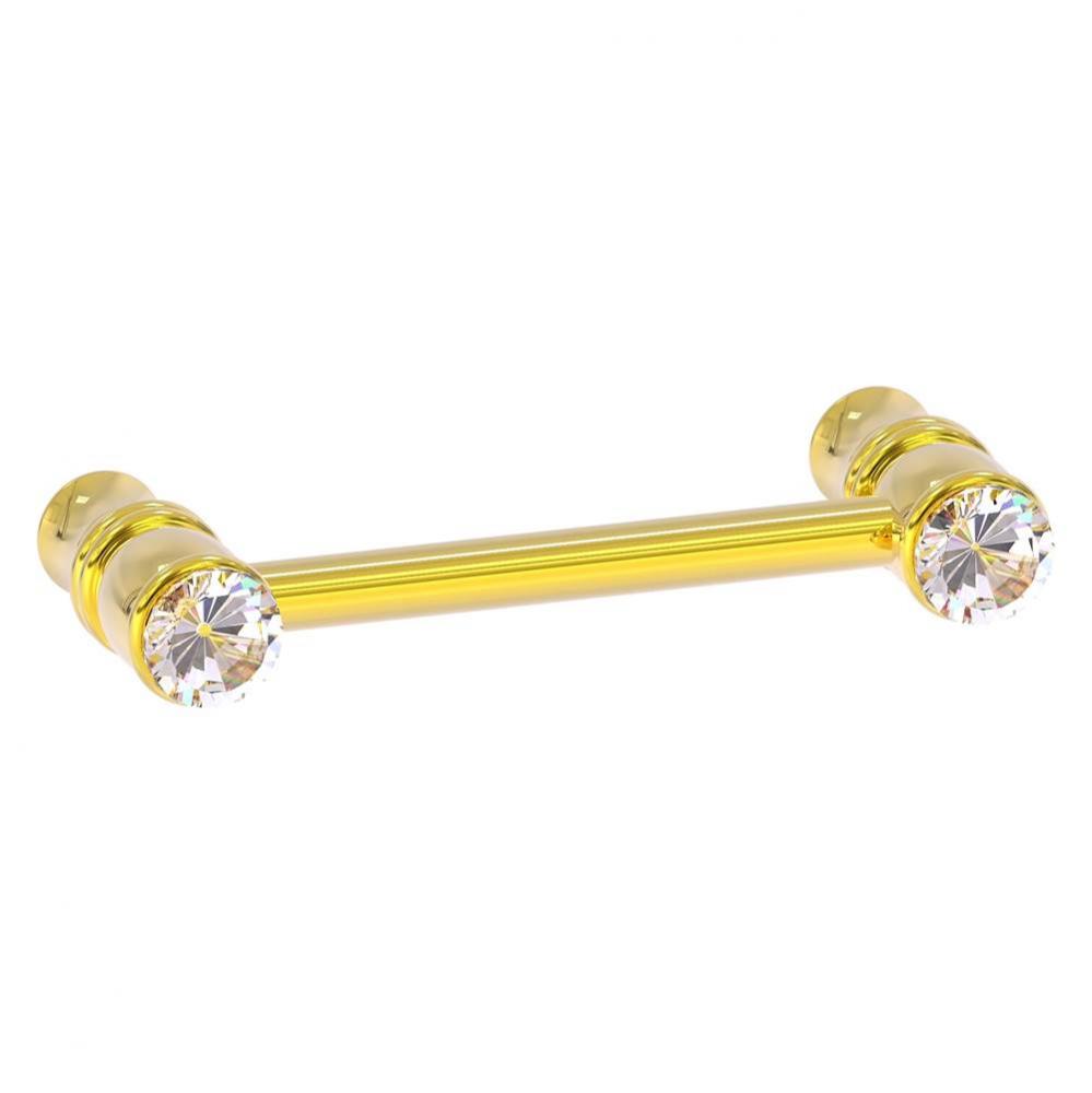 Carolina Crystal Collection 3 Inch Cabinet Pull - Polished Brass
