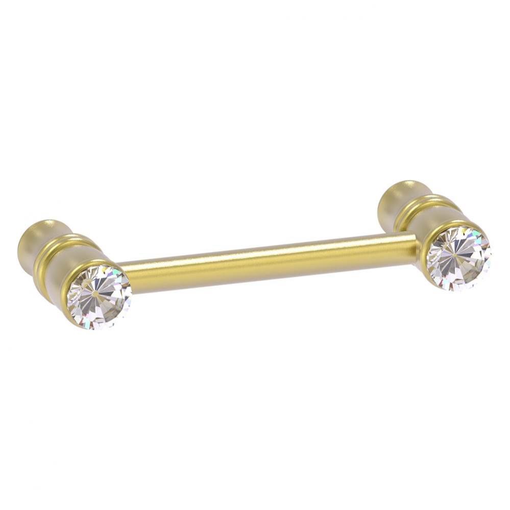 Carolina Crystal Collection 3 Inch Cabinet Pull - Satin Brass