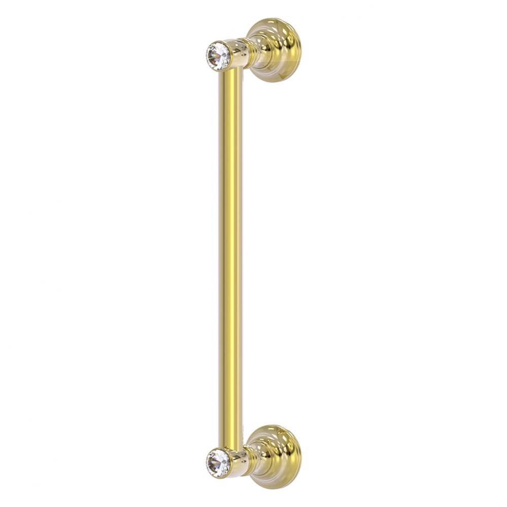 Carolina Crystal Collection 12 Inch Door Pull - Unlacquered Brass