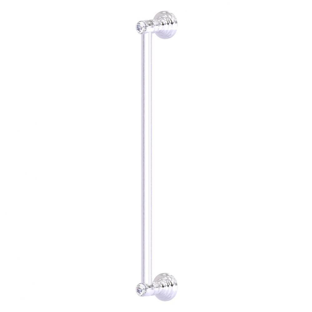 Carolina Crystal Collection 18 Inch Refrigerator Pull - Satin Chrome