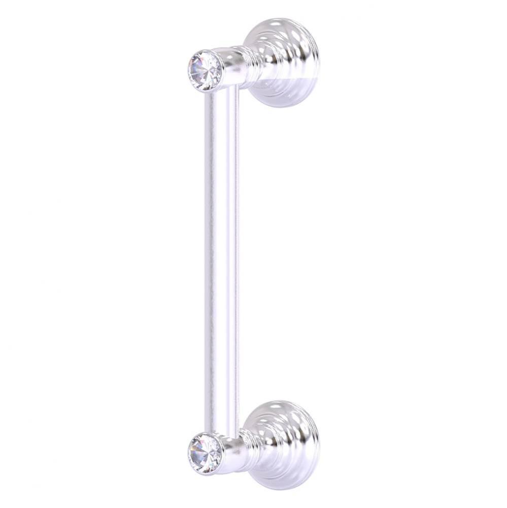 Carolina Crystal Collection 8 Inch Door Pull - Satin Chrome