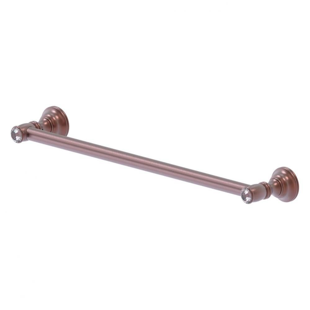 Carolina Crystal Collection 18 Inch Towel Bar - Antique Copper