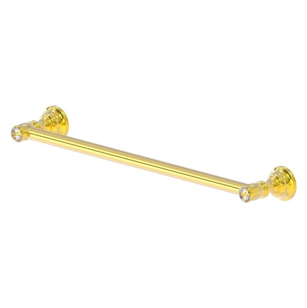 Carolina Crystal Collection 18 Inch Towel Bar - Polished Brass