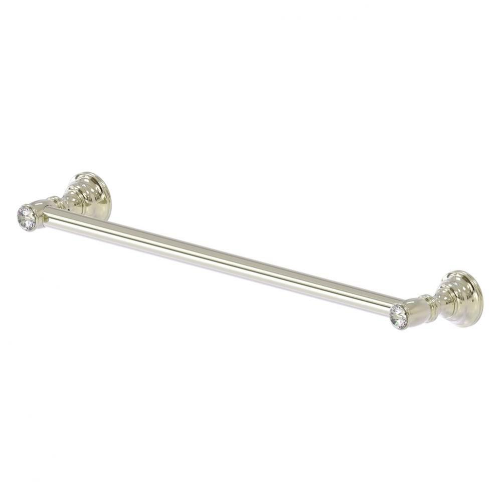 Carolina Crystal Collection 18 Inch Towel Bar - Polished Nickel